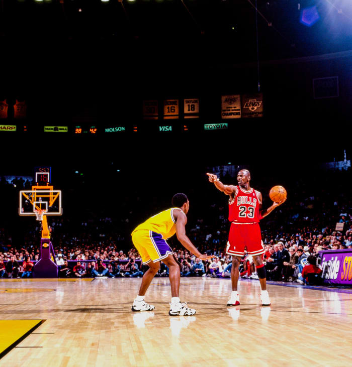 Kobe, on Jordan's influence: “I don’t get five championships without him.”